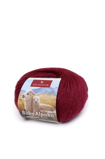 Alpaka Wolle PURE (Regular) 50g - 100% Alpaka weinrot