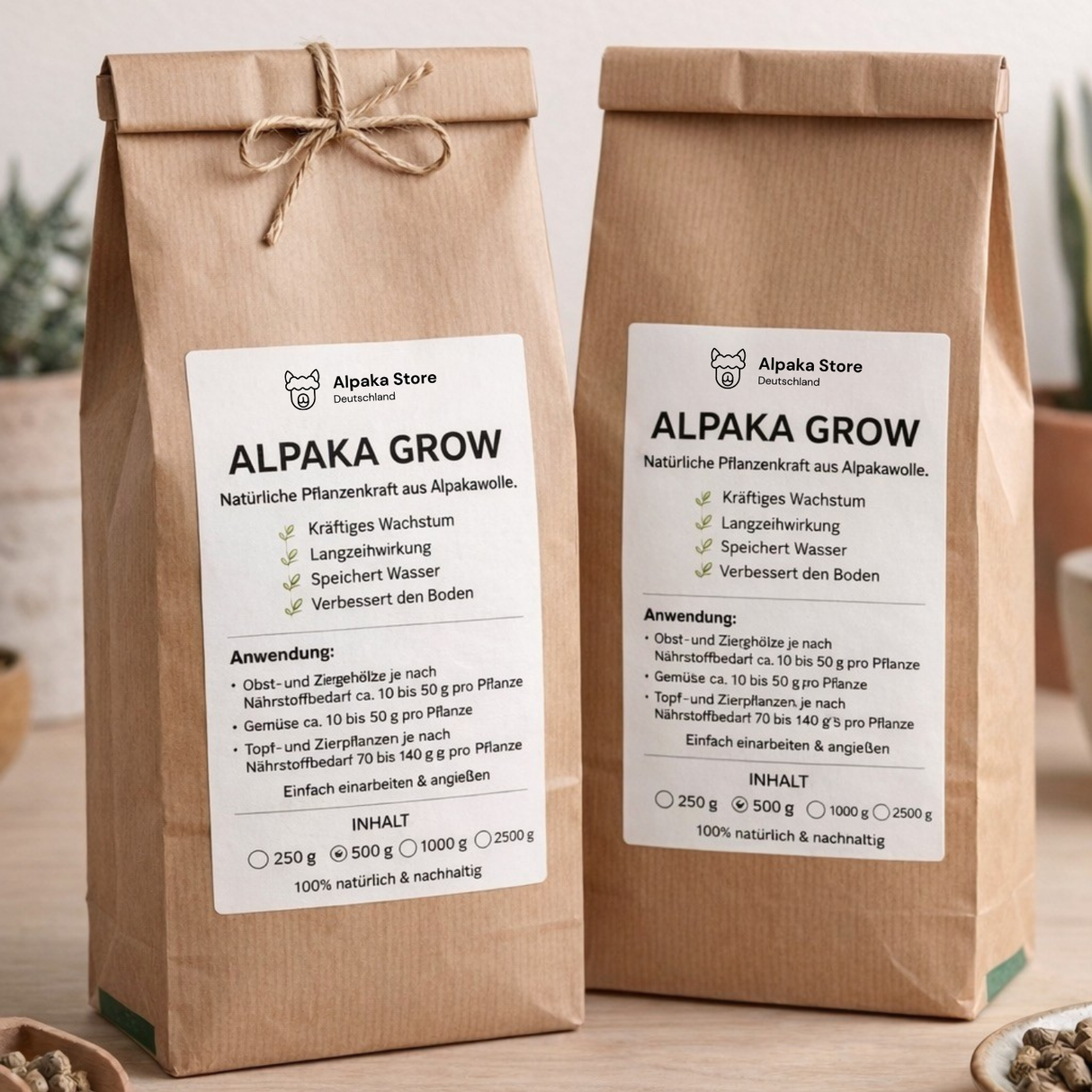 ALPAKA GROW - Natürliche Pflanzenkraft aus Alpakawolle gegen Schnecken