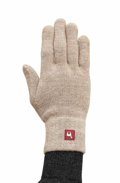 Alpaka Fingerhandschuhe UNI - 100% Alpaka sand