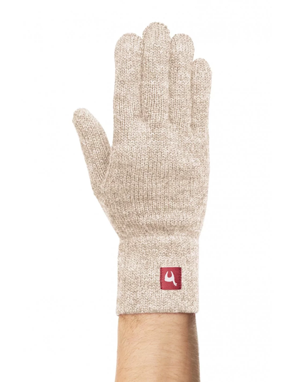 Alpaka Gefütterte Fingerhandschuhe UNI - 100% Alpaka sand