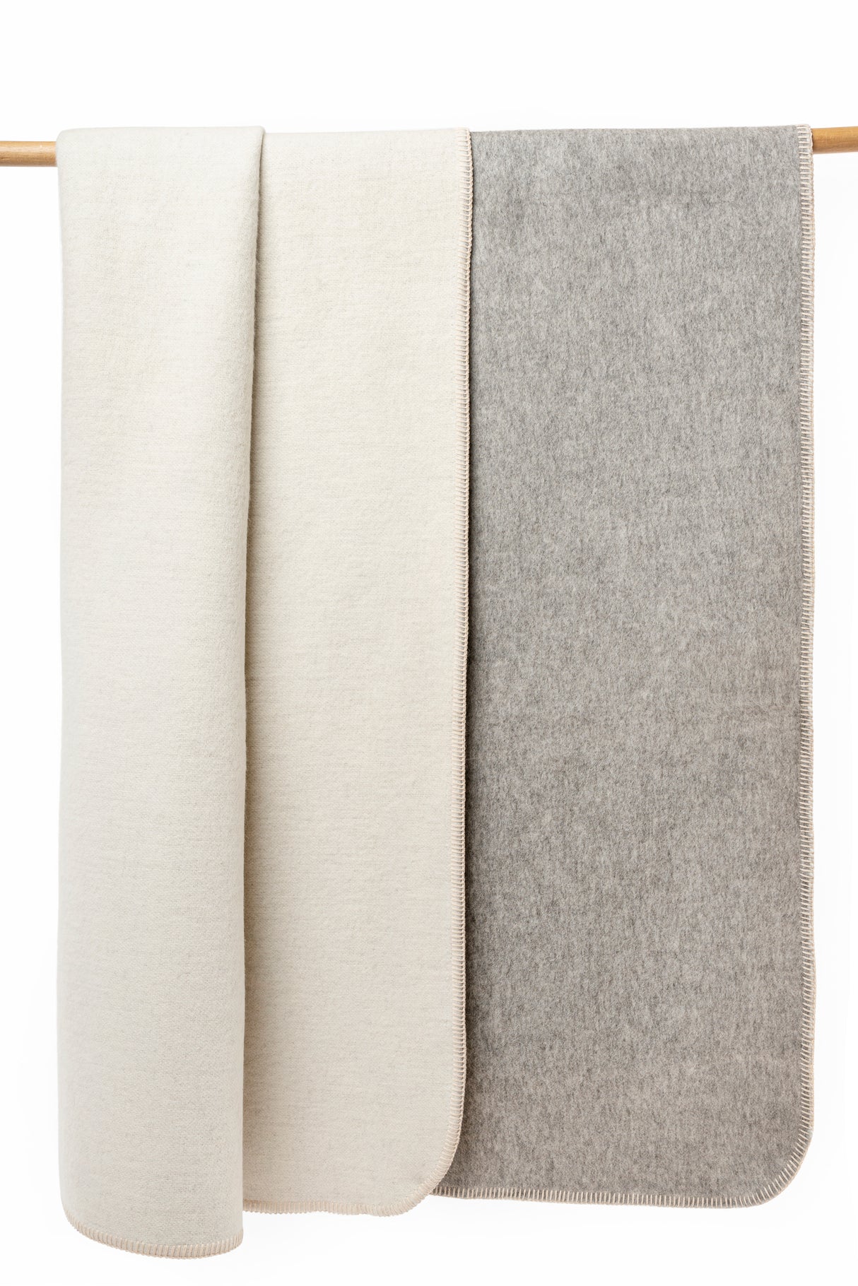 Alpaka Kuschel-Filz-Decke wendbar 200x150cm - limitiert - 3 wunderschöne Farbkombinationen