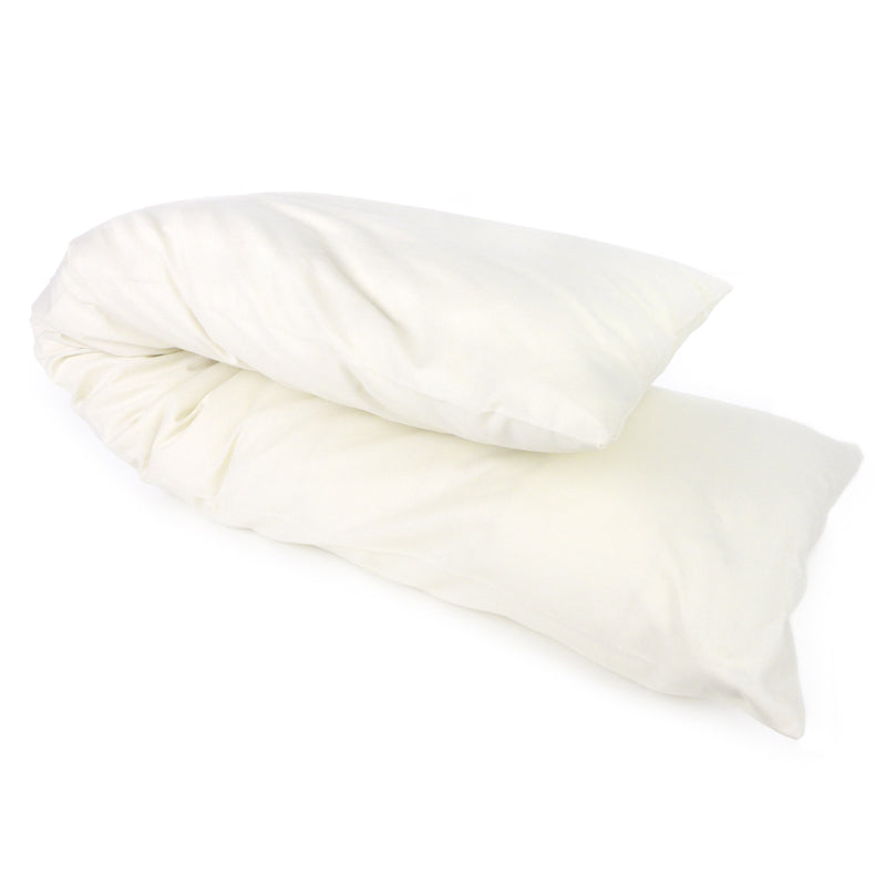 Bezug für Seitenschläferkissen und Stillkissen 35x140 cm beige