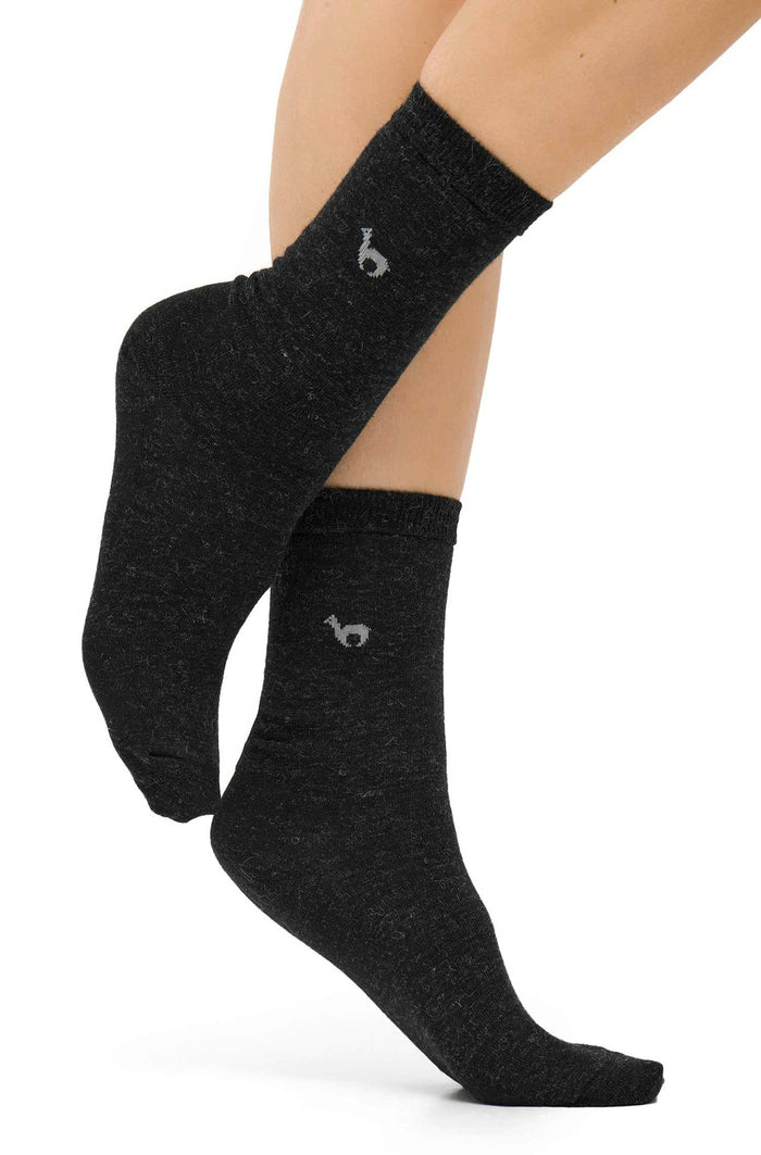 Alpaka Socken BUSINESS PREMIUM - 70% Alpaka anthrazit