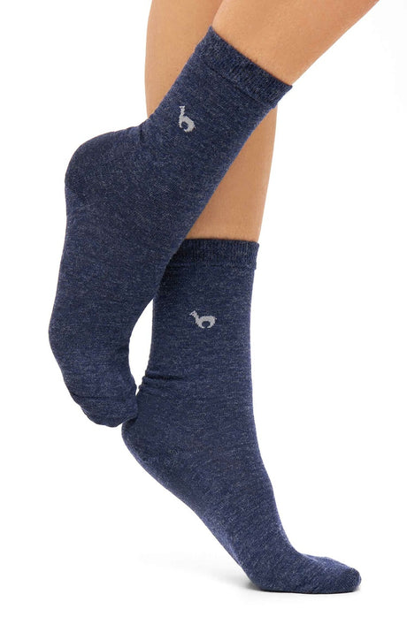 Alpaka Socken BUSINESS PREMIUM - 70% Alpaka saturnblau