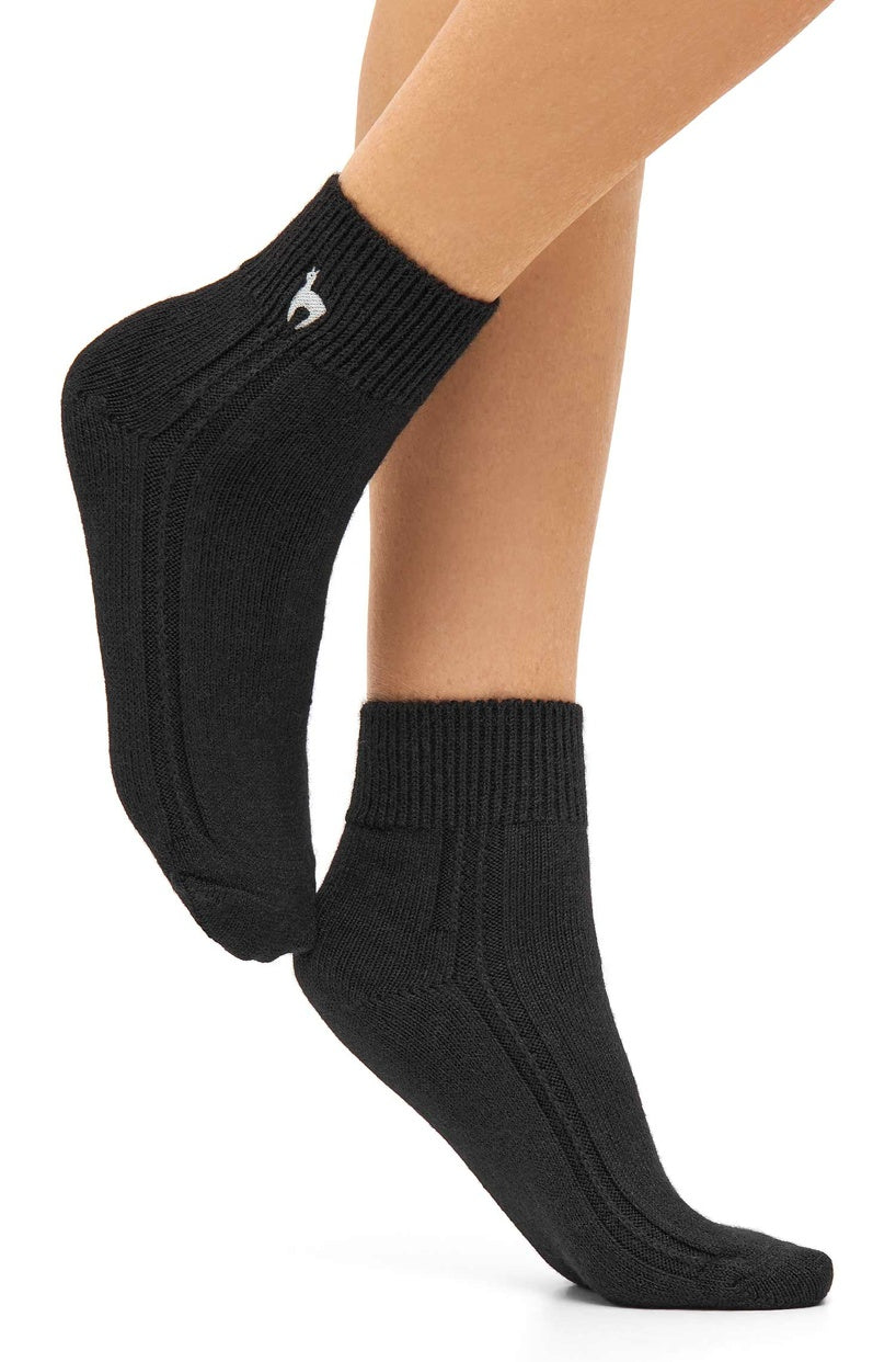 Alpaka WOHLFÜHLSOCKEN - 52% Alpaka schwarz
