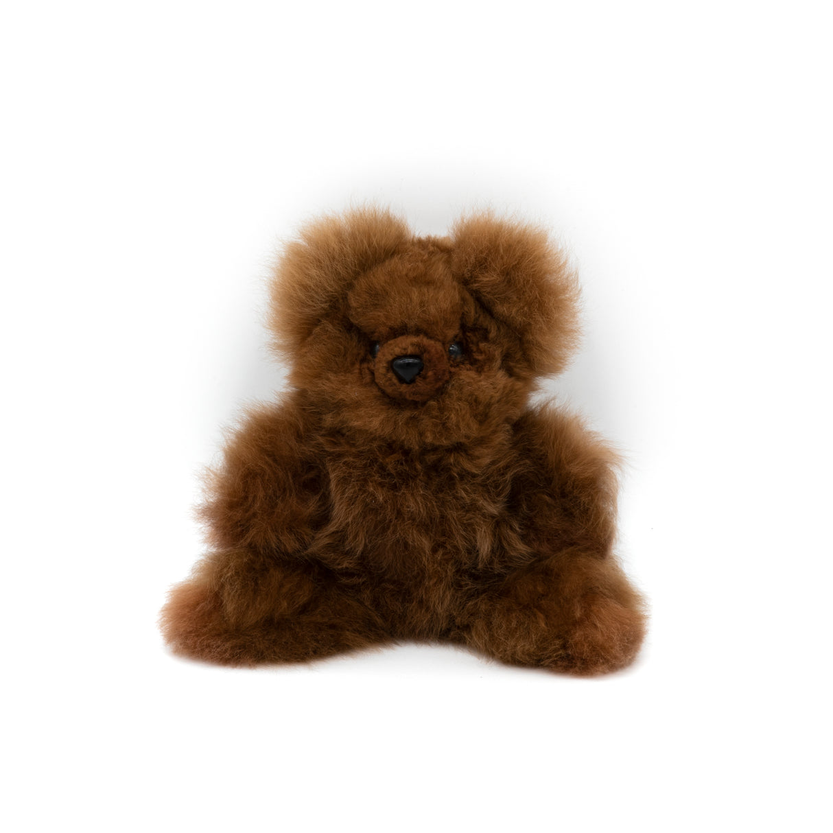 Premium Felltier TEDDYBÄR (20cm) aus 100% Alpaka-Echtfell