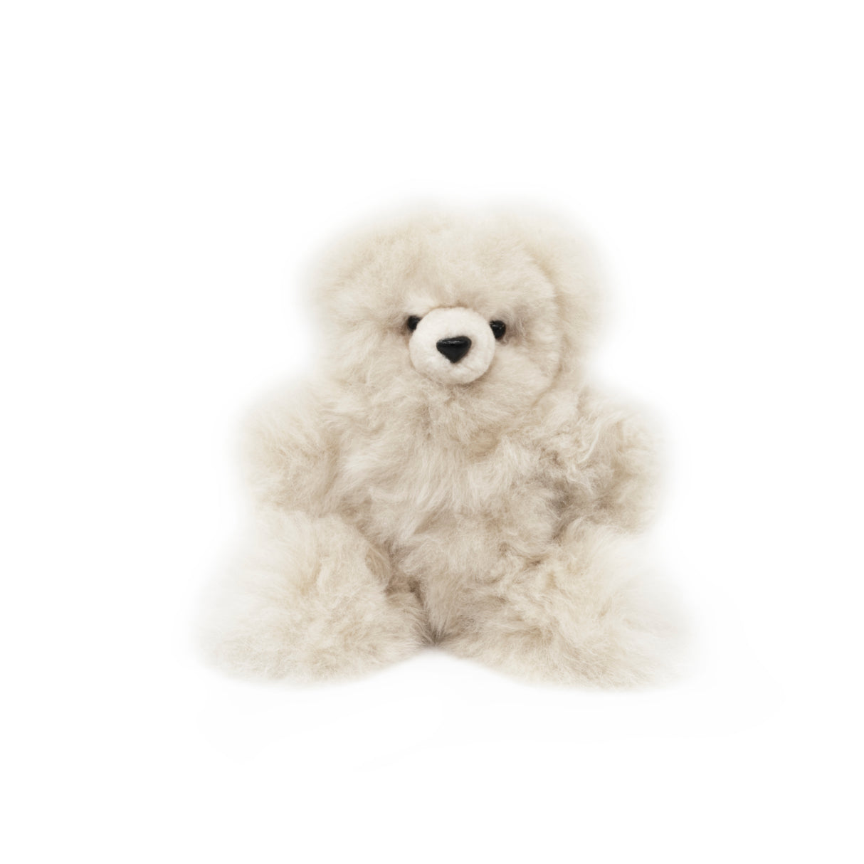 Premium Felltier TEDDYBÄR (20cm) aus 100% Alpaka-Echtfell