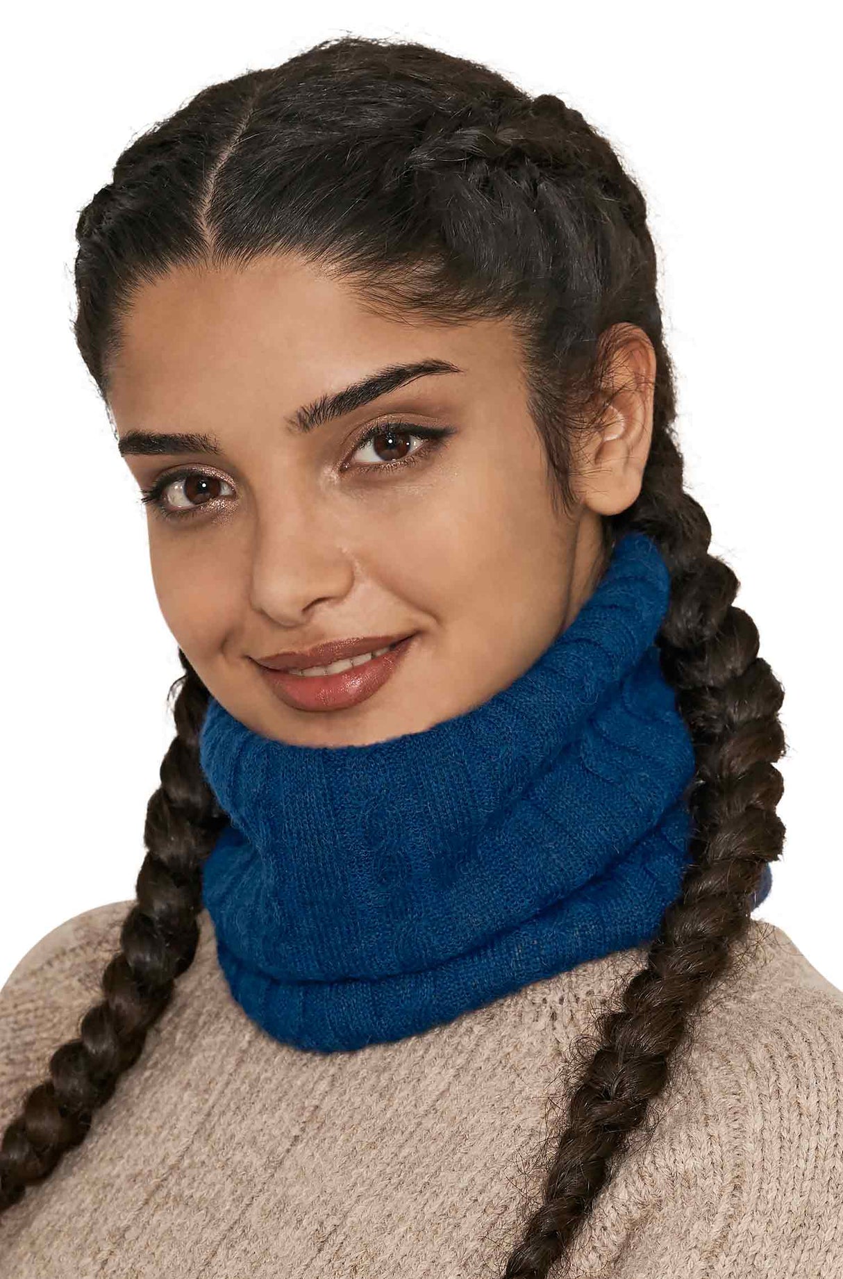 Alpaka Loop-Schal SUAVE aus 100% Alpaka blau one-size