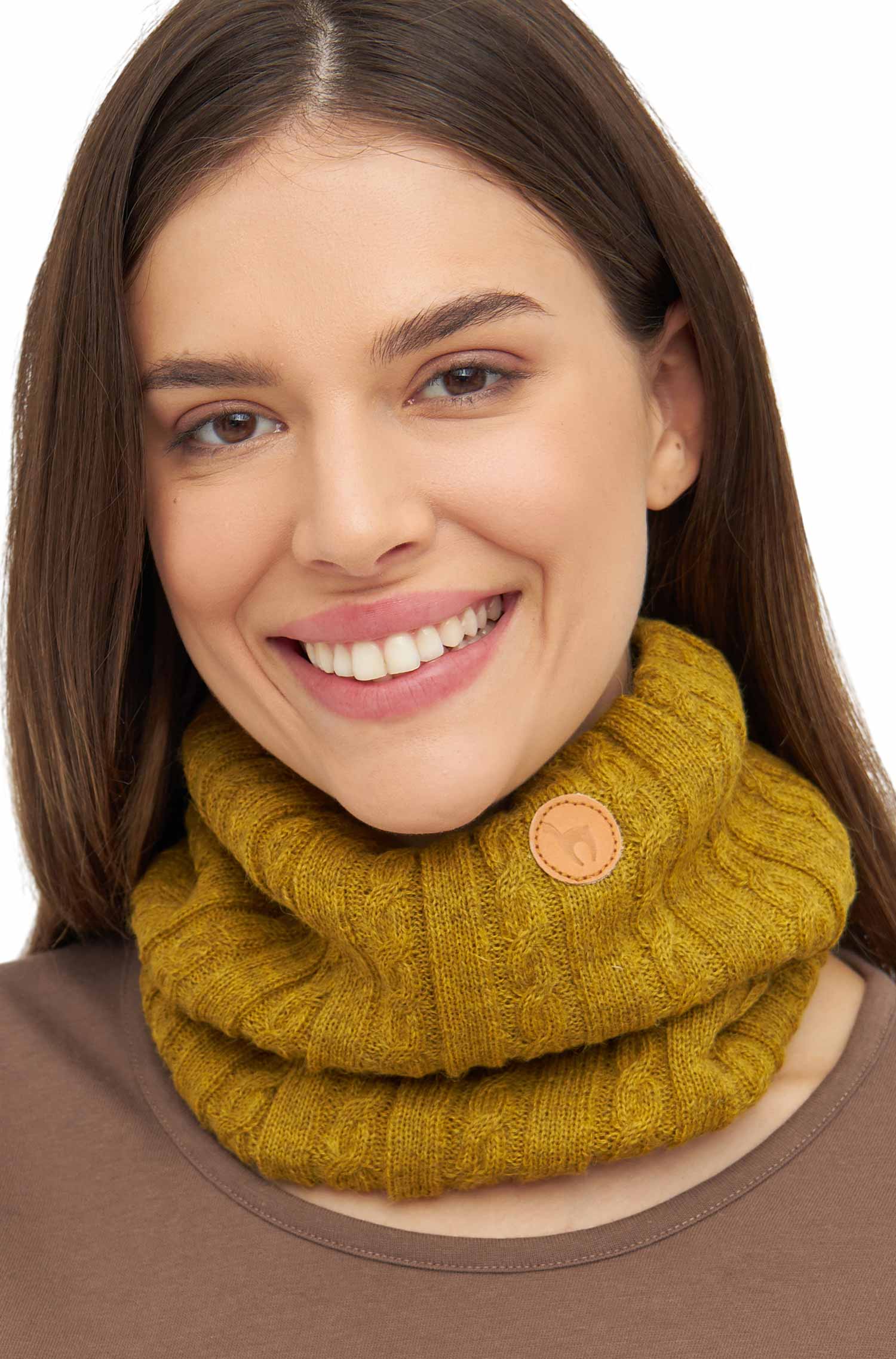 Alpaka Loop-Schal SUAVE - 100% Alpaka gelb one-size