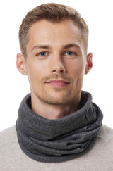 Schal BERG-LOOP - 100% Alpaka grau one-size