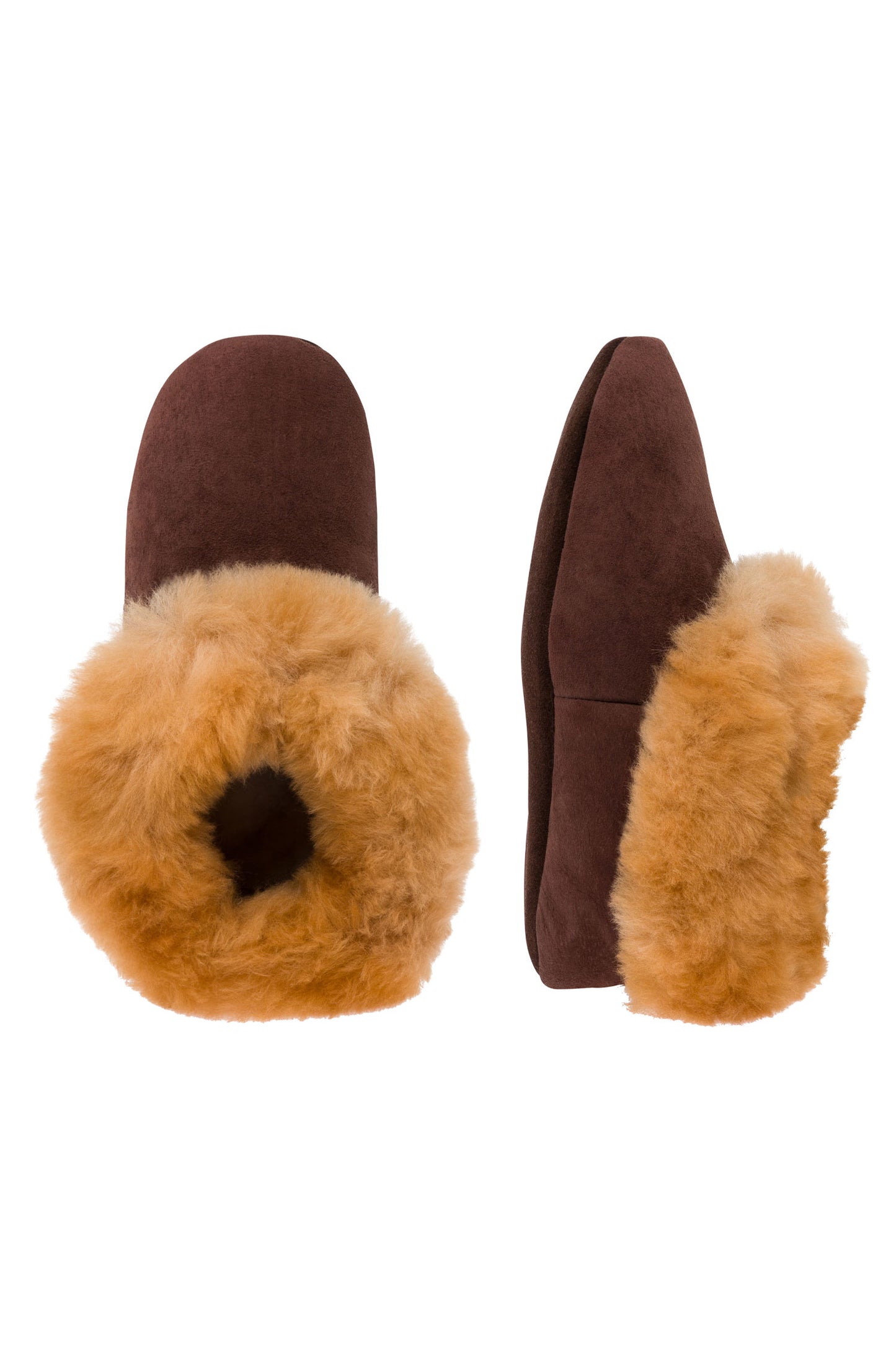 Alpaka Fellpantoffeln - Schafwolle und Alpakafell