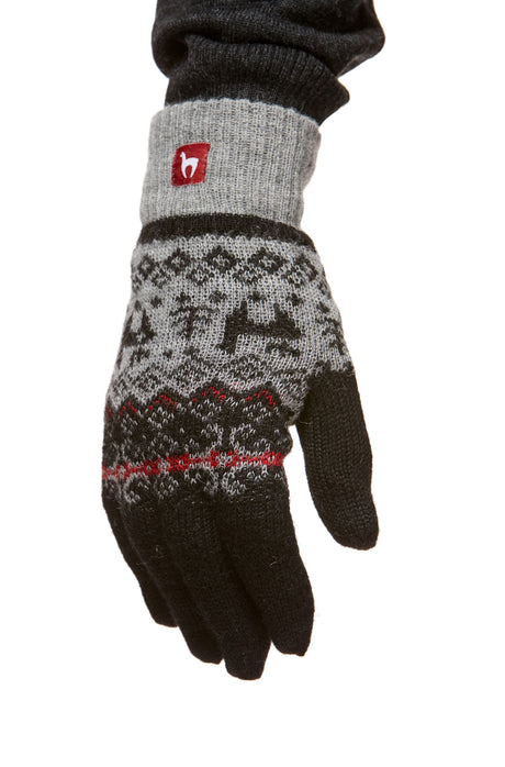 Fingerhandschuhe ANDEN VIENTOS aus 100% Alpaka Superfine grau