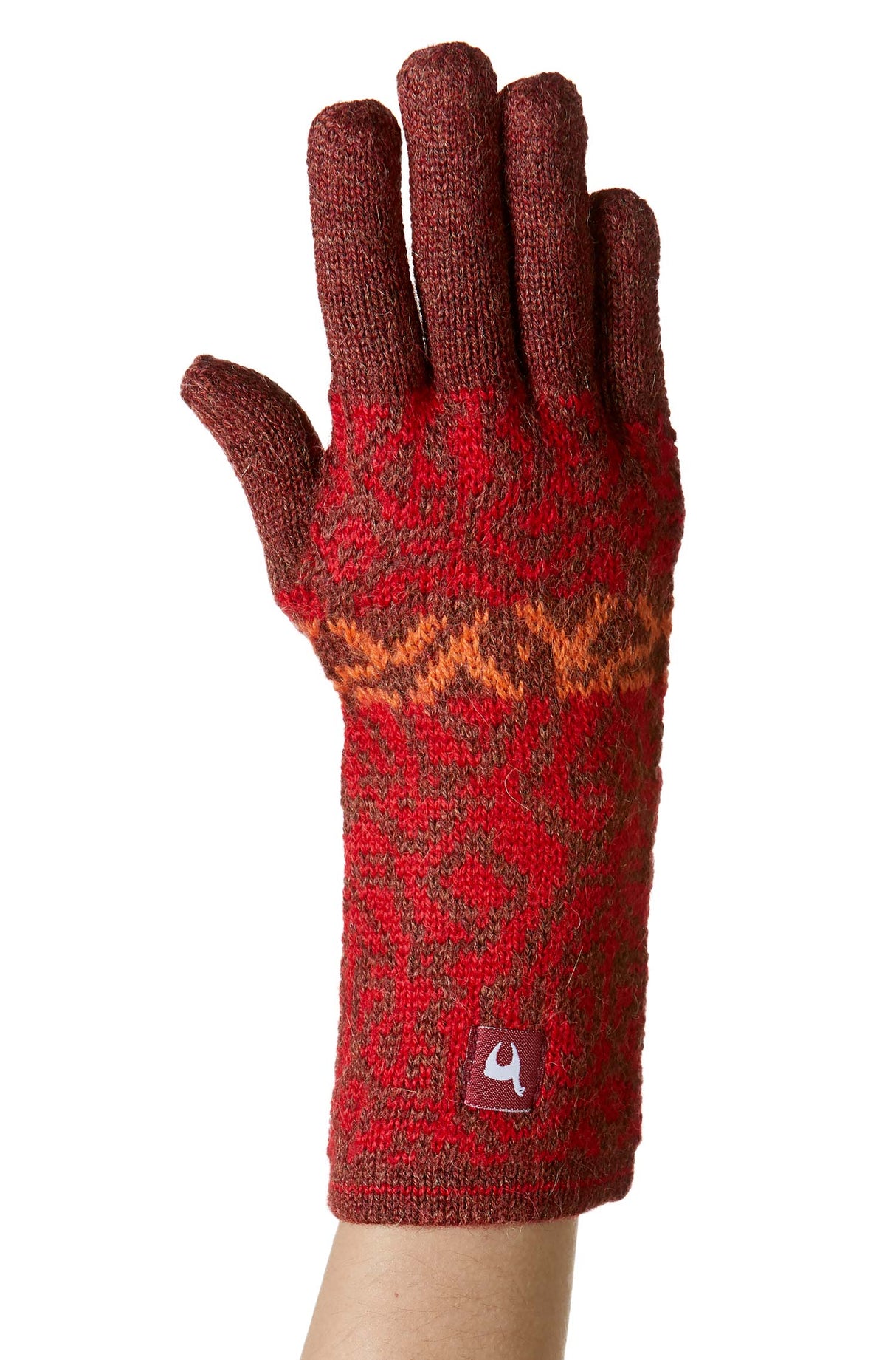 Fingerhandschuhe CHIMU aus 100% Alpaka rot