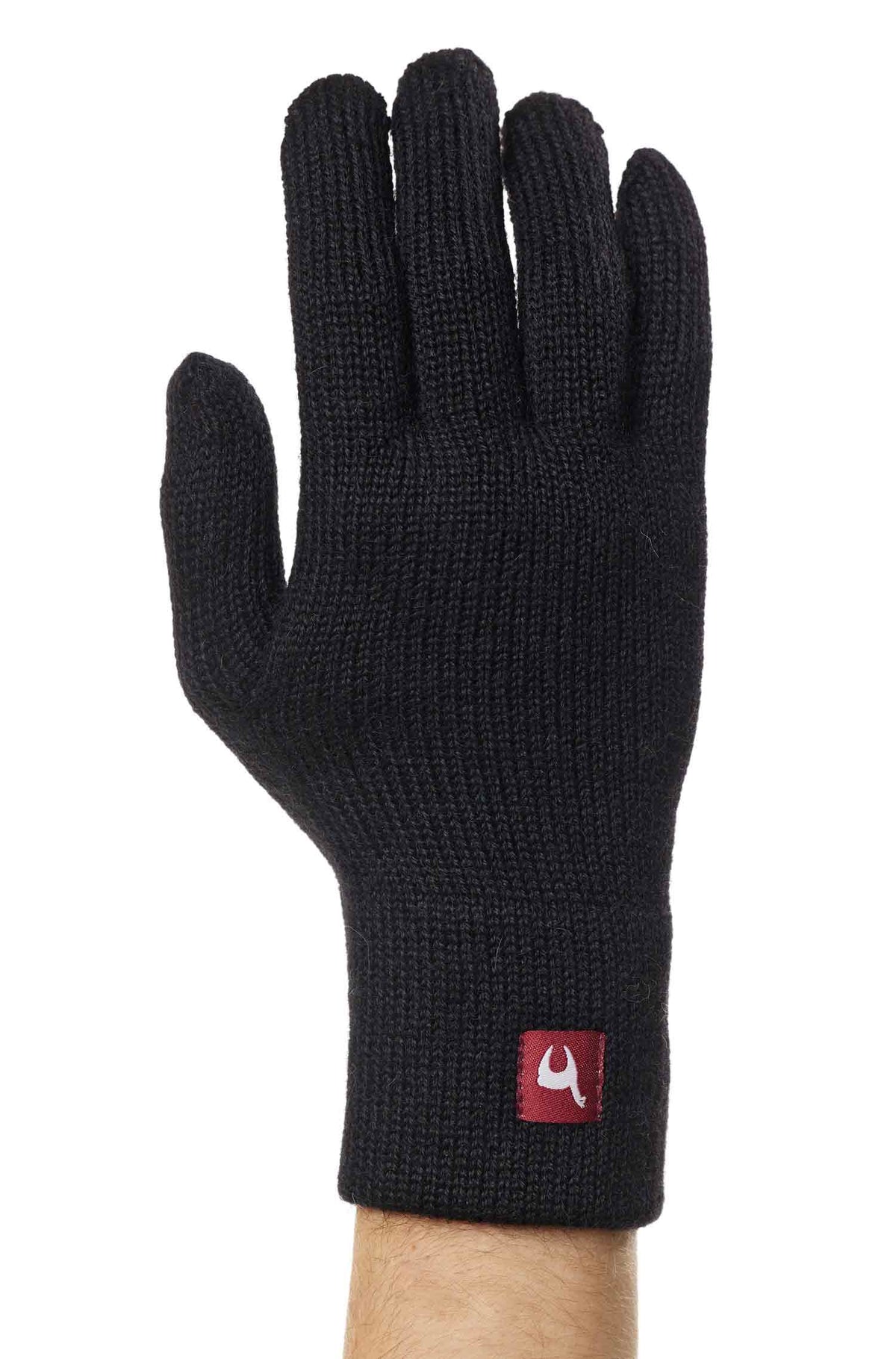 Alpaka Fingerhandschuhe UNI - 100% Alpaka schwarz