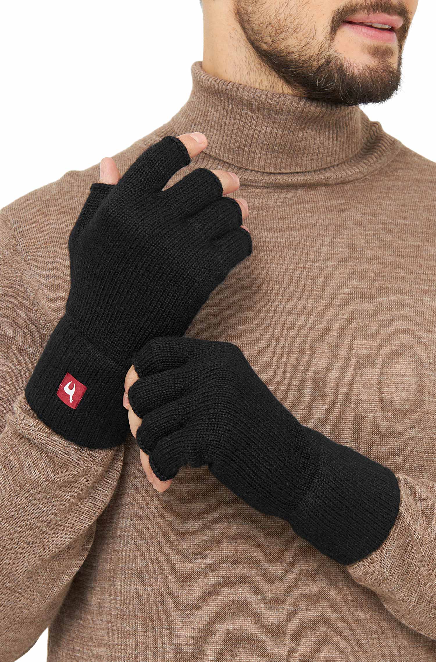 Alpaka Fingerlose Handschuhe UNI- 100% Alpaka