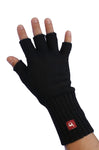 Handschuhe HALBFINGER aus 100% Alpaka schwarz