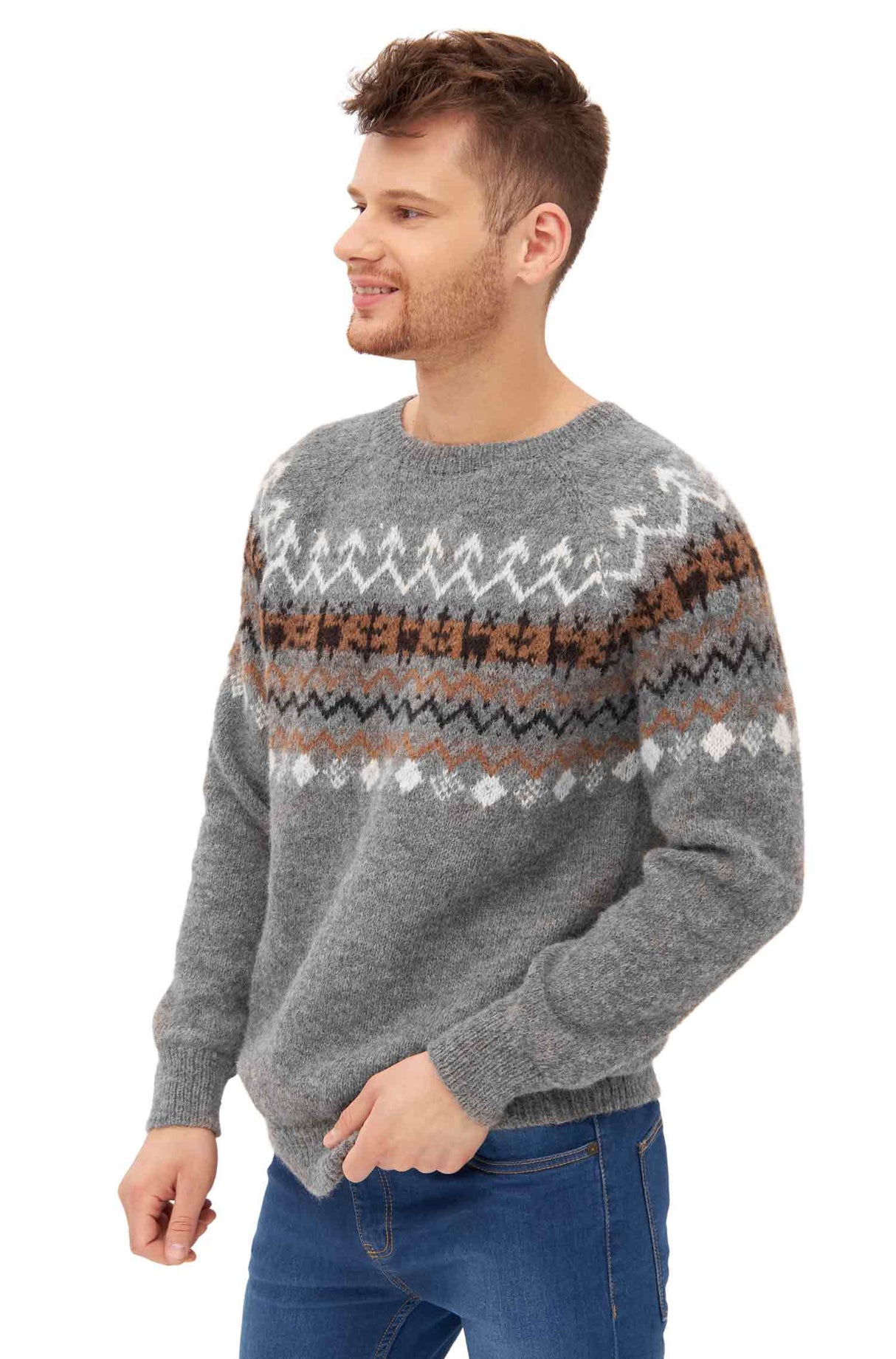 Pullover NATURA aus 100% Alpaka ungefärbt