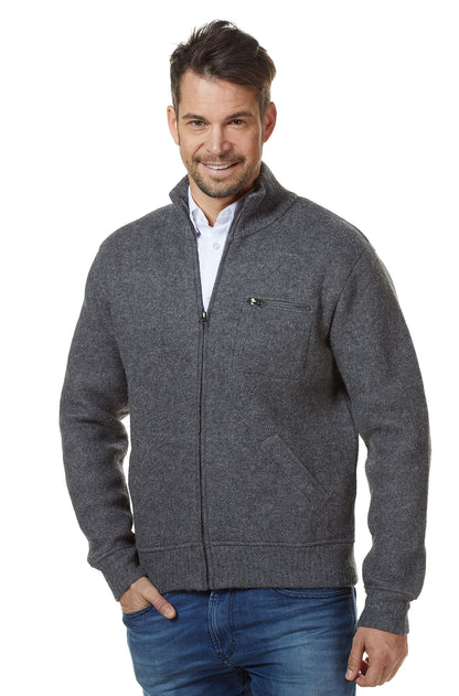 Alpaka Jacke GEORGE Herren - 60% Alpaka grau