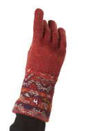 Alpakowe, żakardowe rękawiczki GELIA wykonane w 100% z alpaki