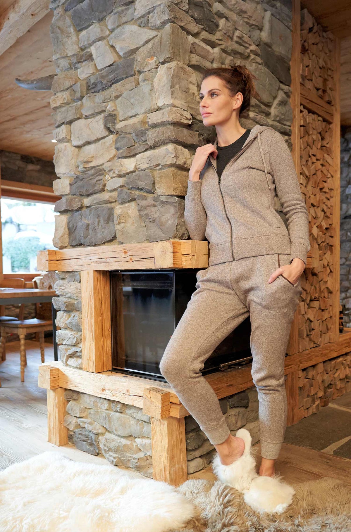 Pima-Baumwolle Jogginghose - 10% Royal Alpaka