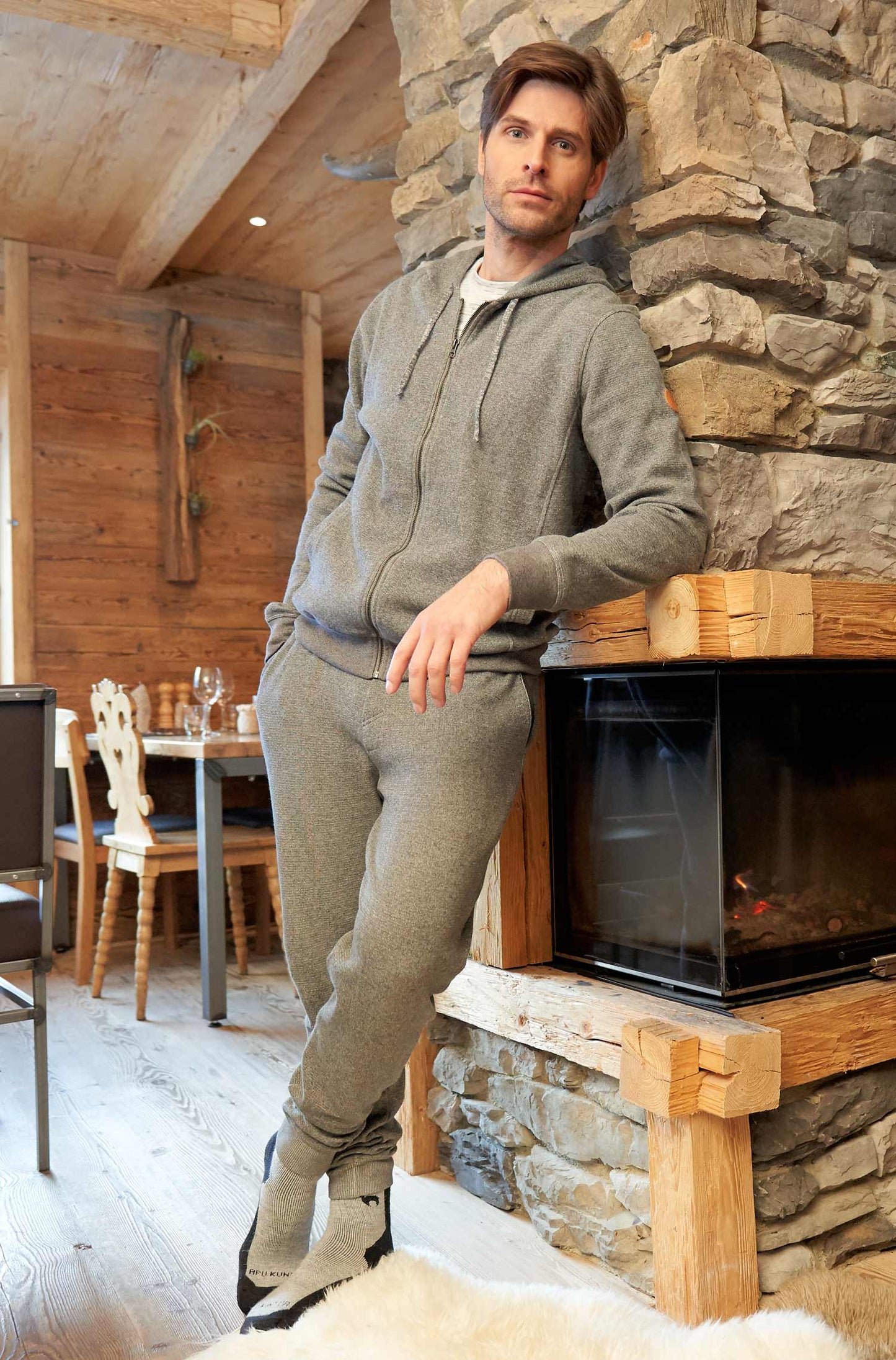 Pima-Baumwolle Jogginghose - 10% Royal Alpaka anthrazit