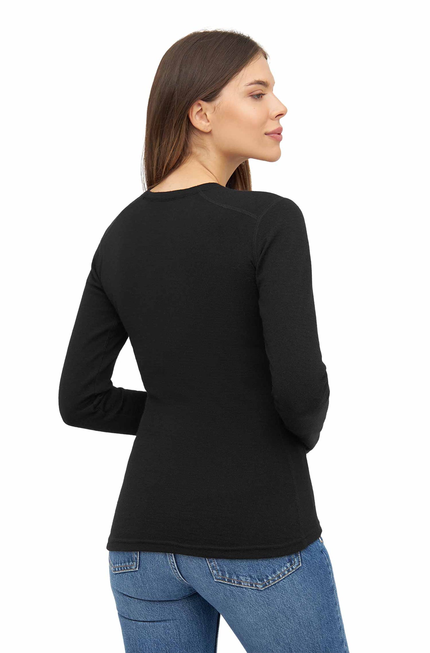 Alpaka Langarm-Shirt Baselayer THERMO Damen - 95% Royal Alpaka