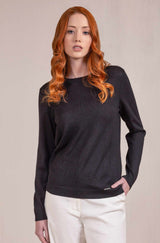 Pullover ALEXIA aus 100% Alpaka black