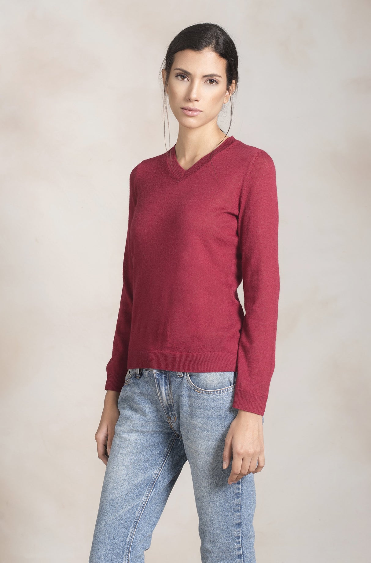 Pullover ALICIA aus 100% Alpaka rumba