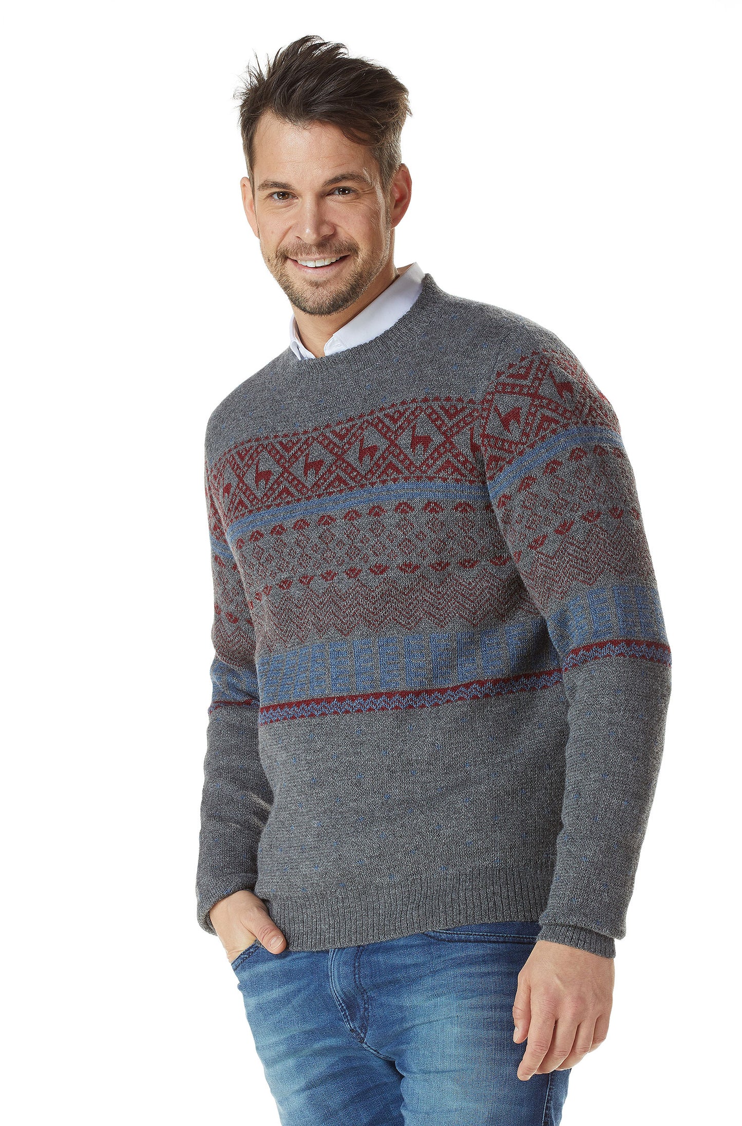 Alpaka Norweger-Pullover NEVADA