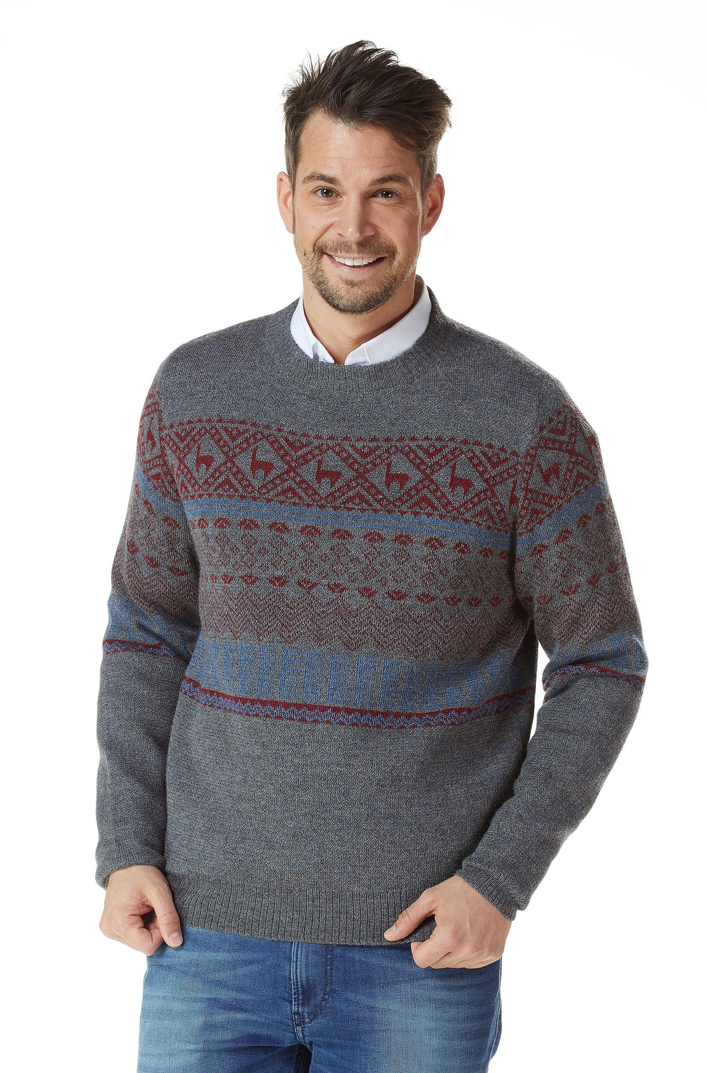Alpaka Norweger-Pullover NEVADA