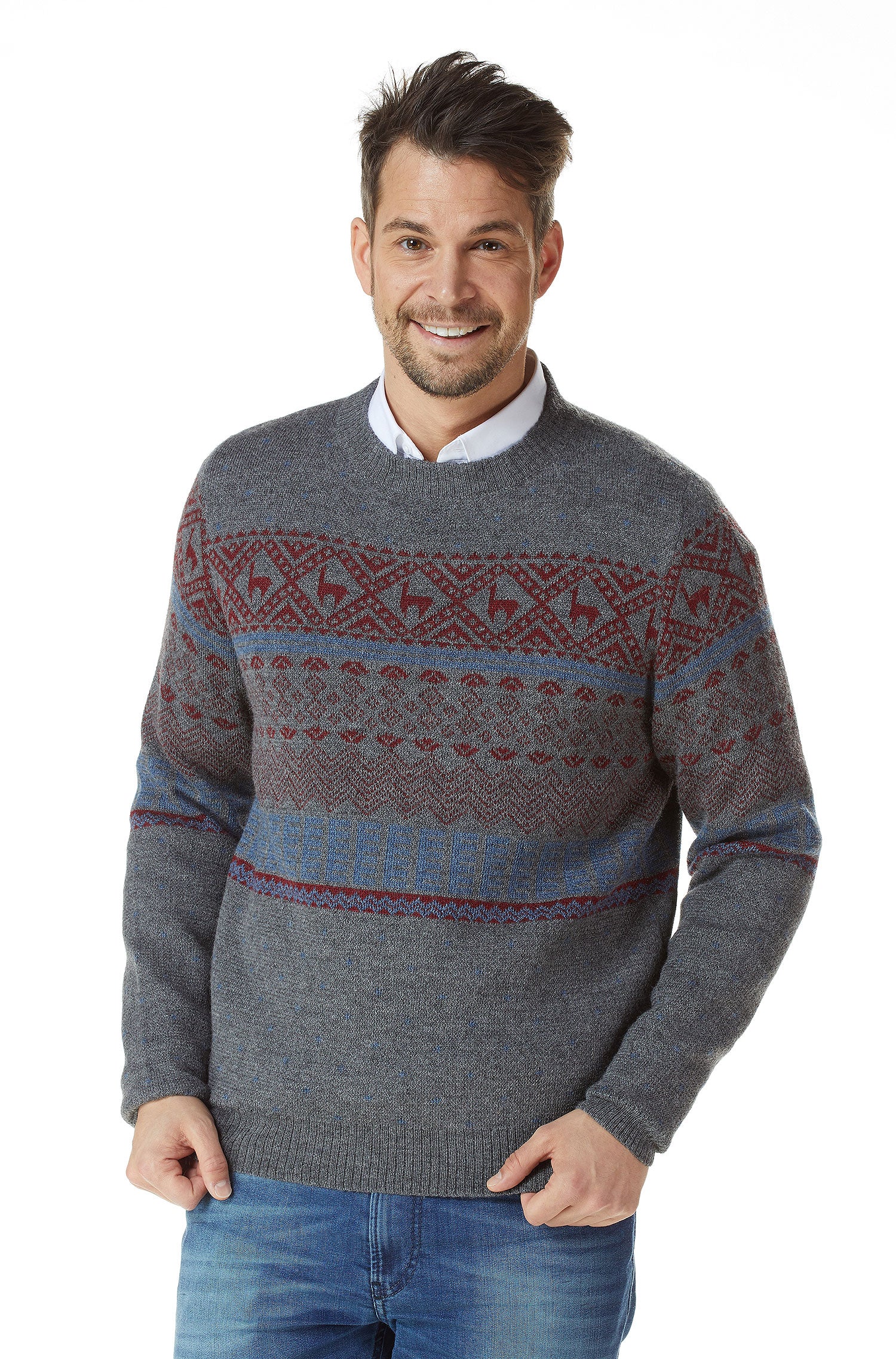 Alpaka Norweger-Pullover NEVADA