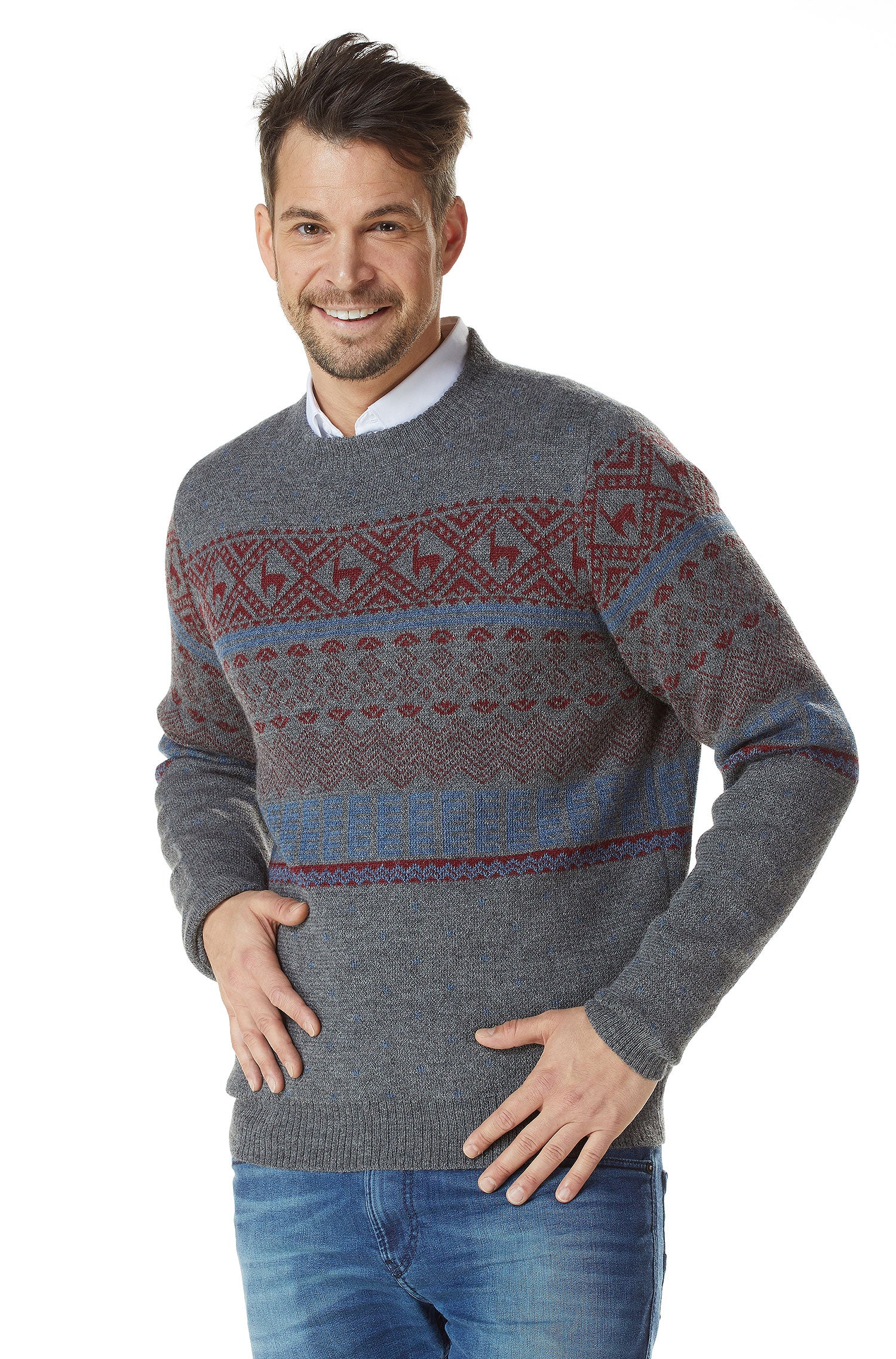 Alpaka Norweger-Pullover NEVADA
