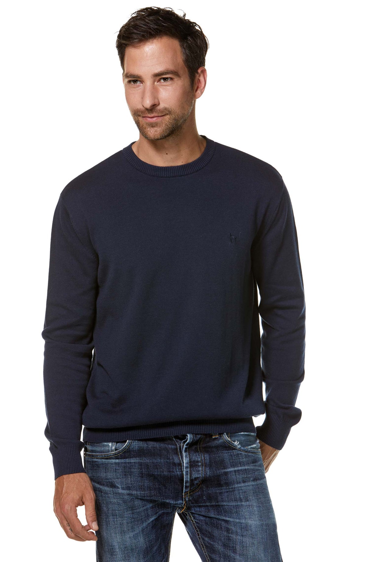 Pullover PABLO 90% Bio Baumwolle und 10% Alpaka blau