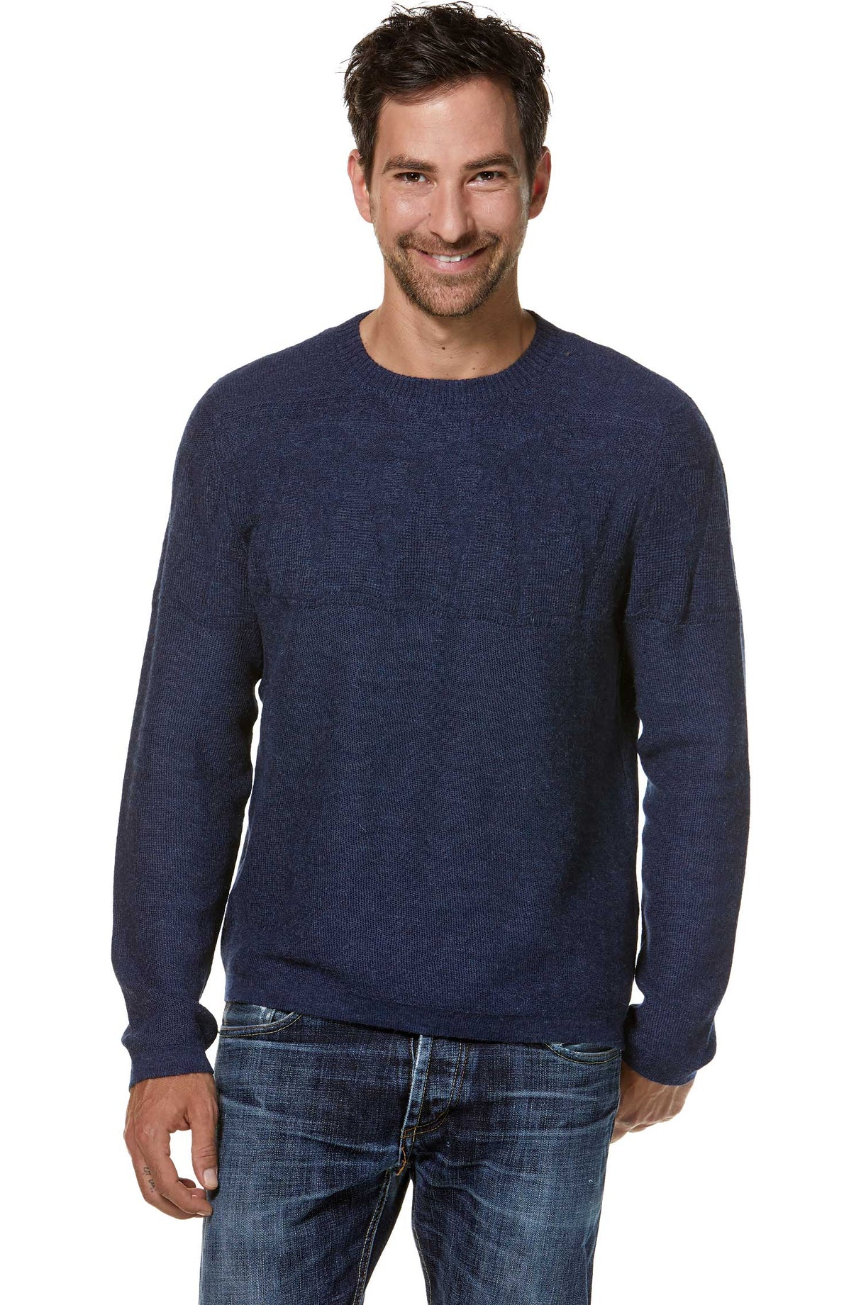 Pullover HUGO aus 100% Alpaka blau