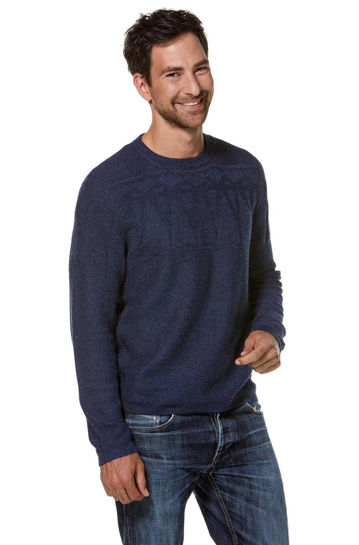 Pullover HUGO aus 100% Alpaka blau