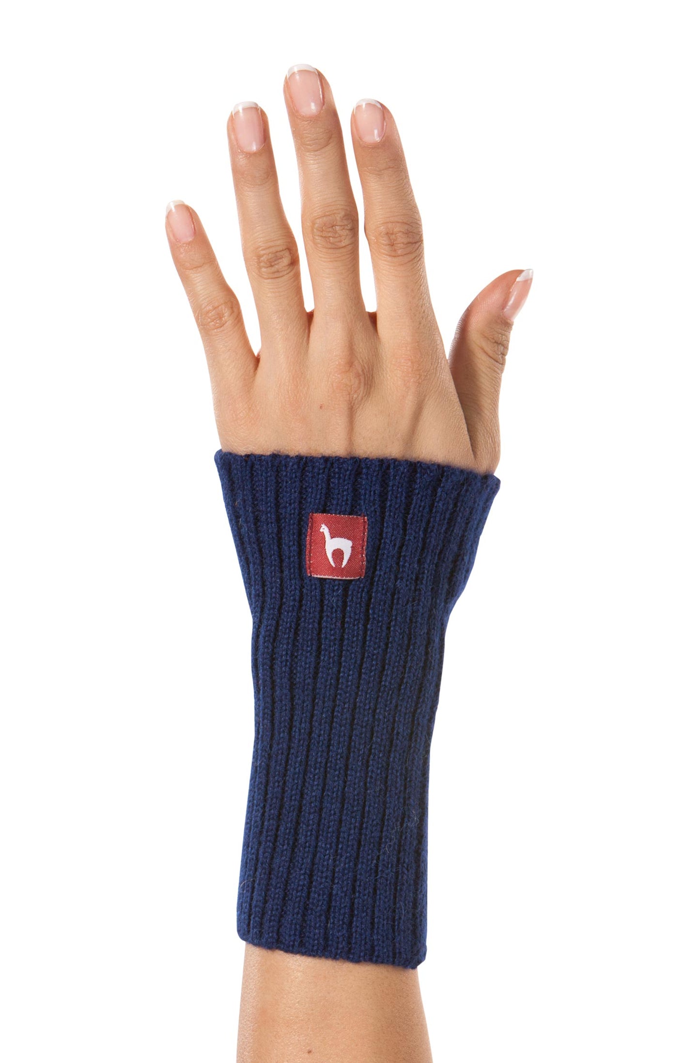 Alpaka Pulswärmer RIPP - 100% Alpaka dunkelblau one-size