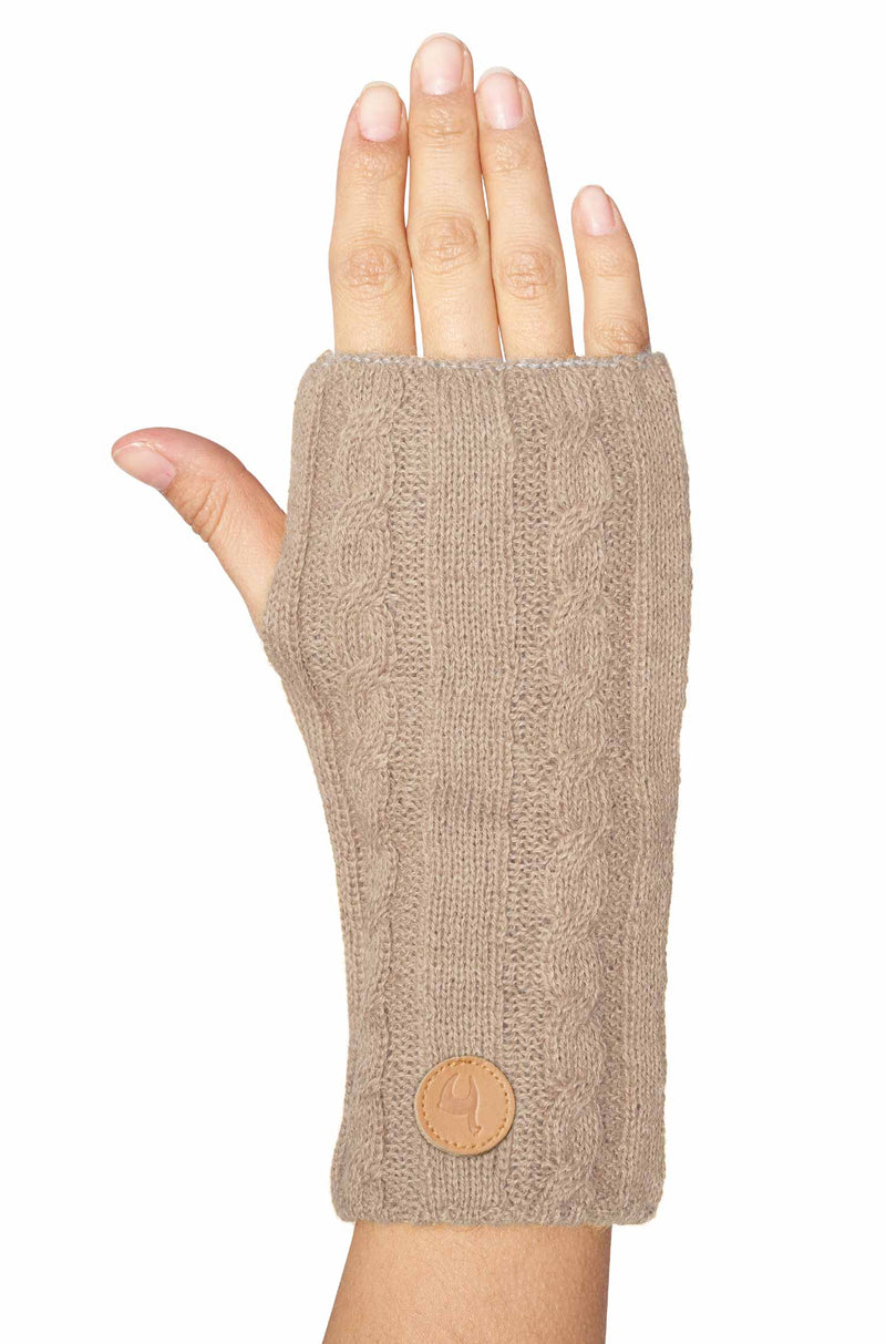 Alpaka Pulswärmer SUAVE - 100% Alpaka sand one-size