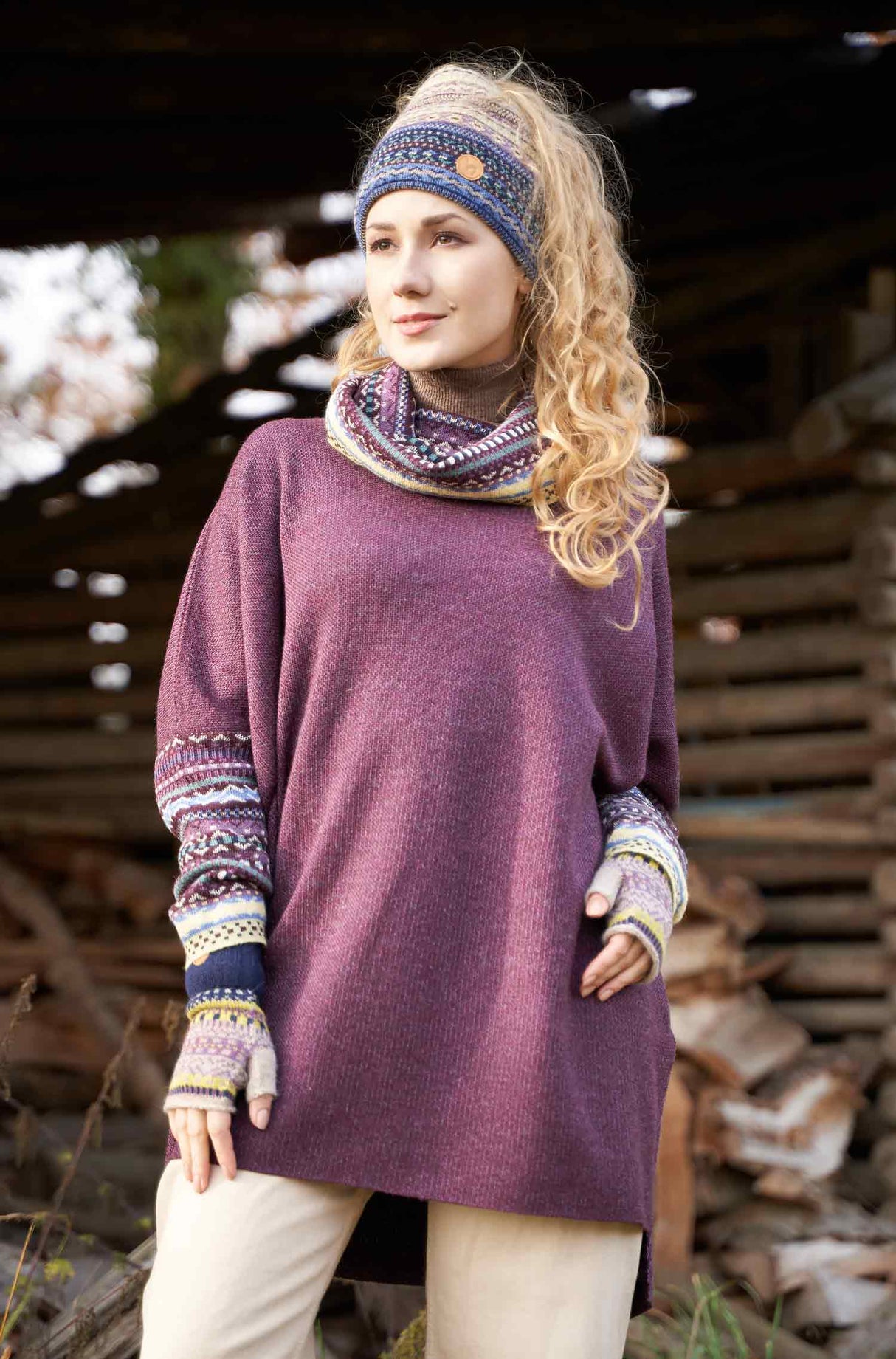 Rollkragen Pullover DILAYA aus 100% Alpaka