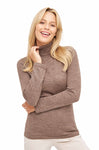 Damen Rollkragen Pullover MADAI aus 70% Alpaka und 30% Seide sand