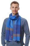 Schal GALANO aus 100% Alpaka blau one-size