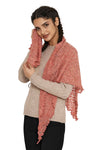 Schal HADIA mit 55% Alpaka und 26% Merino one-size rosa