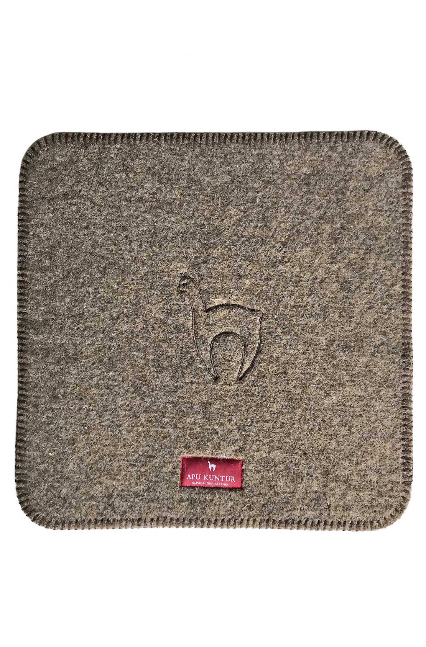 Alpaka Sitzauflage (40 x 40 cm) - 70% Alpaka & 30% Wolle 40x40 cm braun