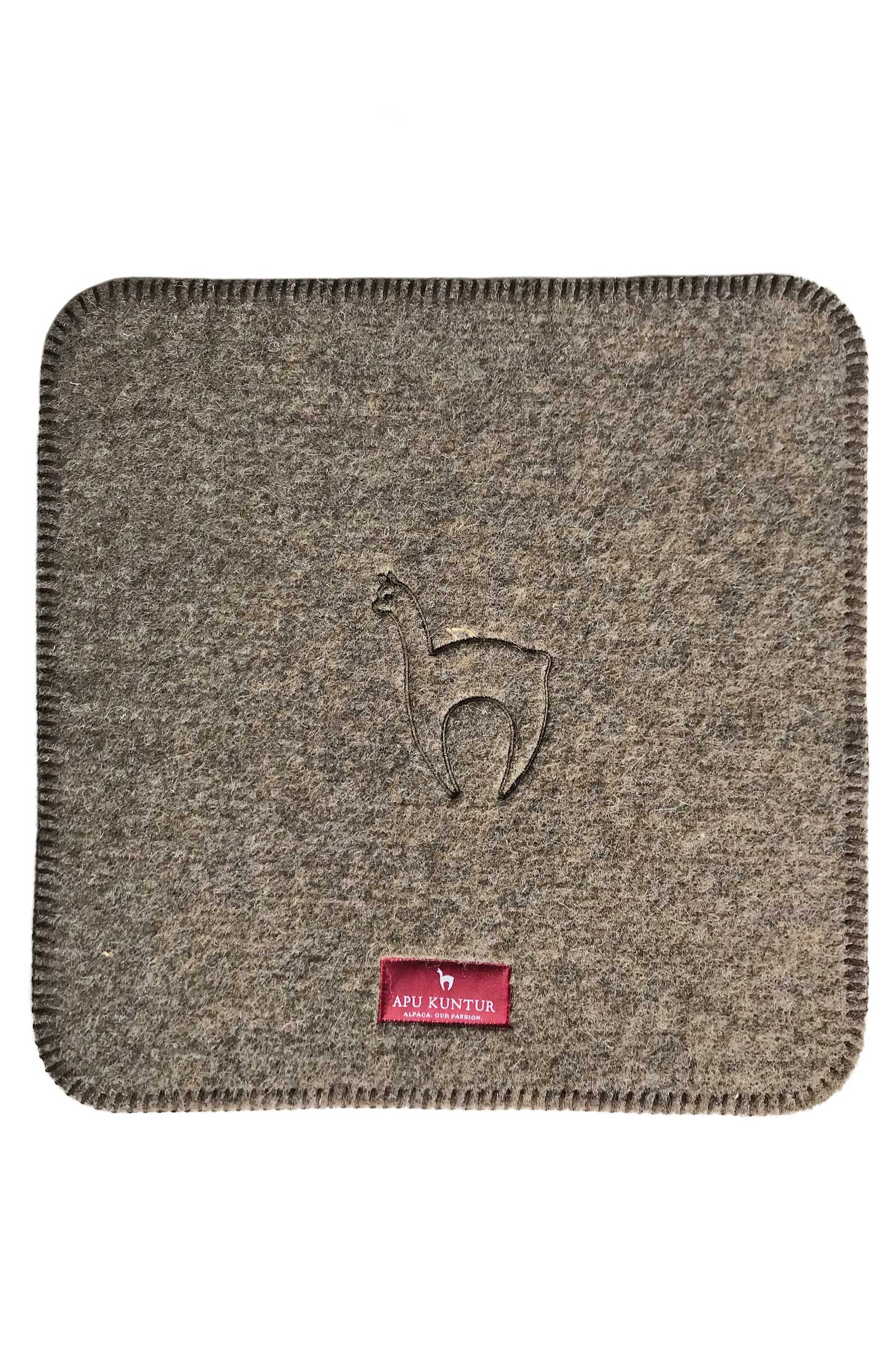 Alpaka Sitzauflage (40 x 40 cm) - 70% Alpaka & 30% Wolle 40x40 cm braun