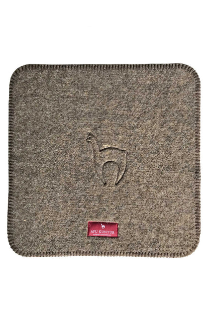 Alpaka Sitzauflage (40 x 40 cm) - 70% Alpaka & 30% Wolle 40x40 cm braun