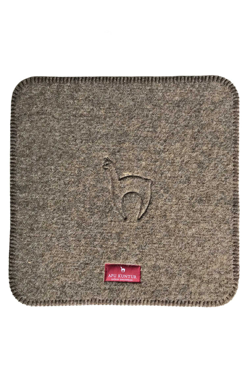 Alpaka Sitzauflage (40 x 40 cm) - 70% Alpaka & 30% Wolle 40x40 cm braun