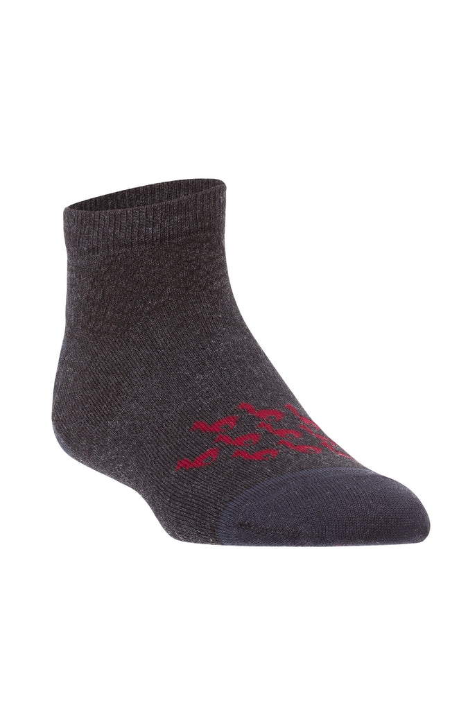 Alpaka SNEAKER Socken mit MOTIV anthrazit