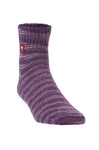 Socken FREIZEIT meliert - 52% Alpaka violett meliert