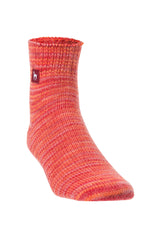 Socken FREIZEIT meliert - 52% Alpaka rot meliert