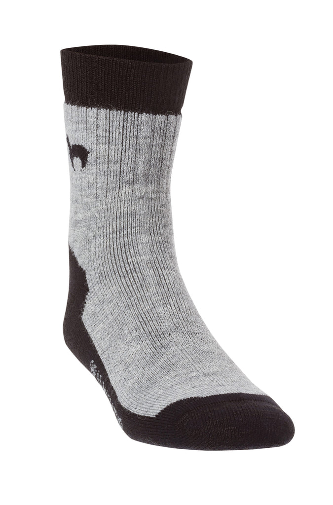 Alpaka TREKKING-Socken schwarz-grau