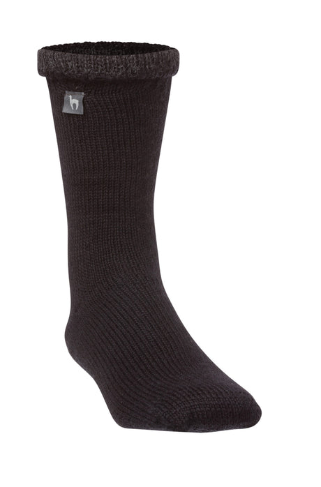 WENDE-SOCKEN extra dick - 98% Alpaka schwarz grau